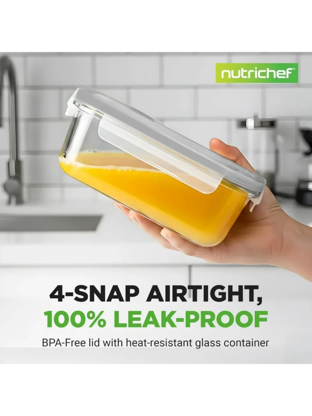 10-Piece Glass Food Storage Containers with Lids – Airtight Meal Prep & Lunch